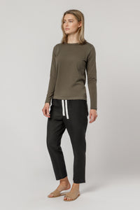 Nude Lucy ava long sleeve tee khaki top