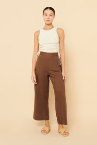 Nude Lucy Eve Organic Drawstring Tank Cream in Marle