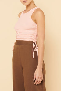 Nude Lucy Eve Organic Drawstring Tank Mineral in Pink