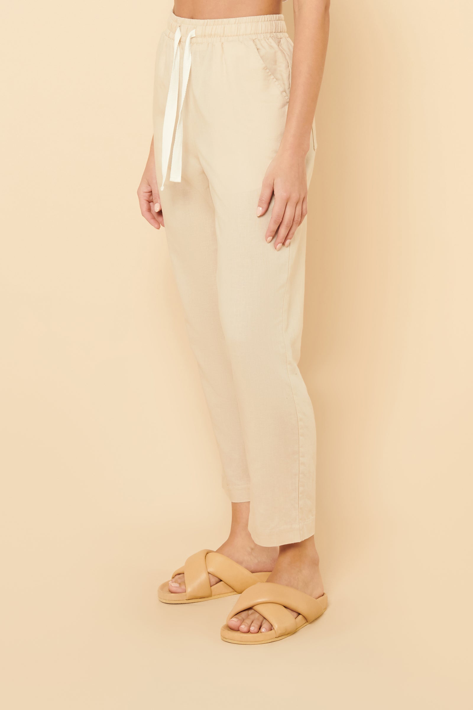 Nude Lucy Nude Classic Pant In a Yellow Sand Colour