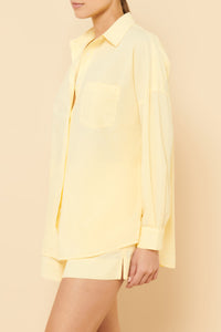 Nude Lucy Naya Washed Cotton Shirt In a Yellow Lemonade Colour 