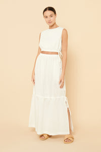 Nude Lucy Brea Linen Maxi Skirt in White