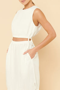 Nude Lucy Brea Linen Top in White