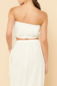Nude Lucy Brea Linen Bandeau in White