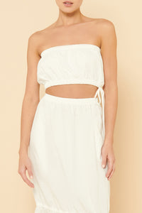 Nude Lucy Brea Linen Bandeau in White