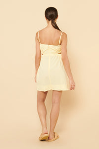 Nude Lucy Rana Cut Out Mini Dress In a Yellow Lemonade Colour 