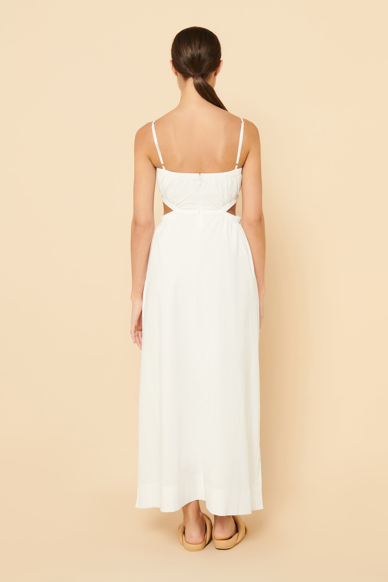 Nude Lucy Rana Cut Out Maxi Dress In White 