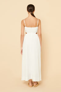 Nude Lucy Rana Cut Out Maxi Dress in White