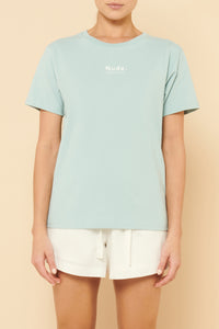 Nude Lucy Nude Organic Heritage Tee In a Blue Lagoon Colour