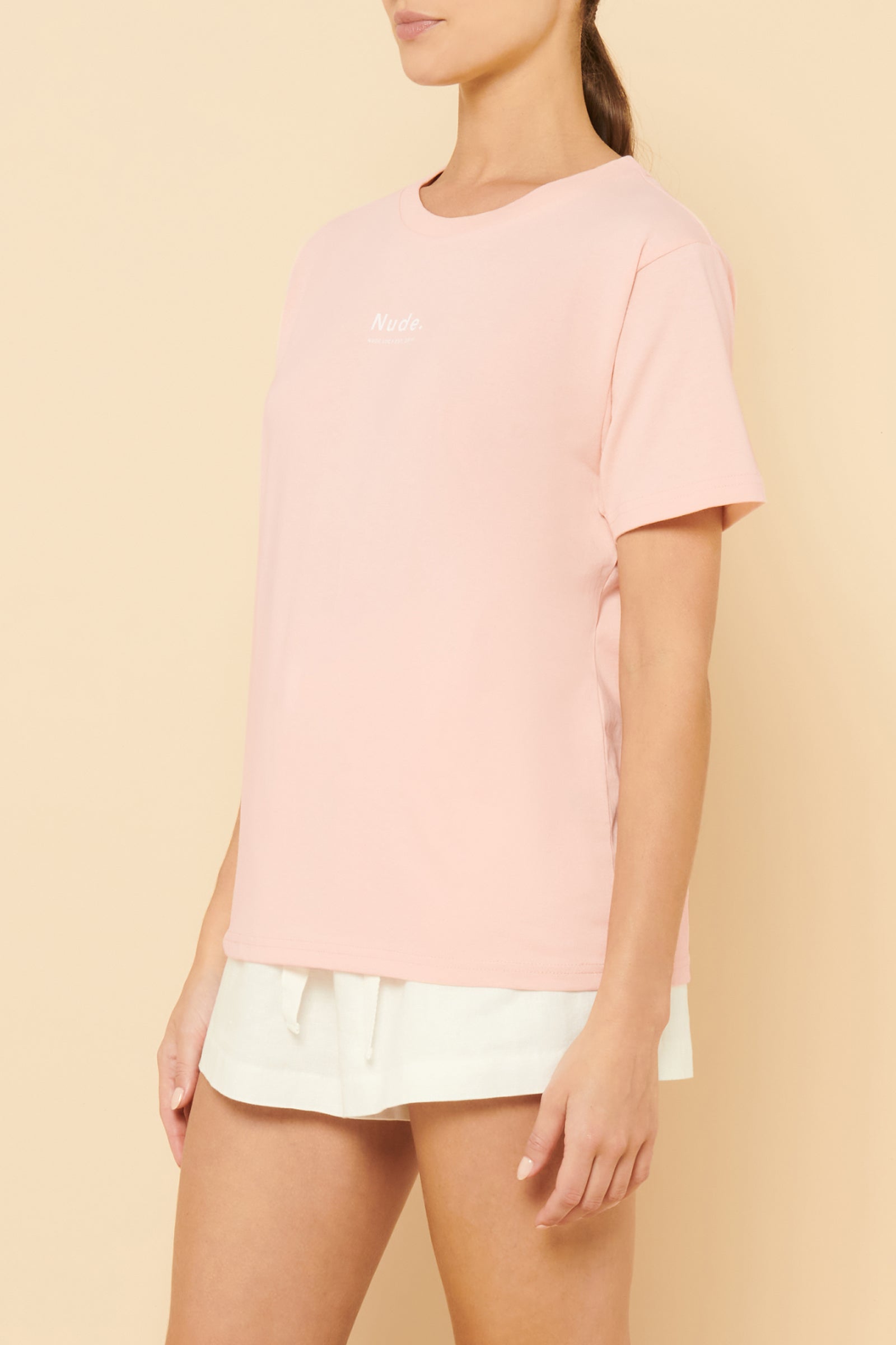 Nude Lucy Nude Organic Heritage Tee Mineral In Pink 