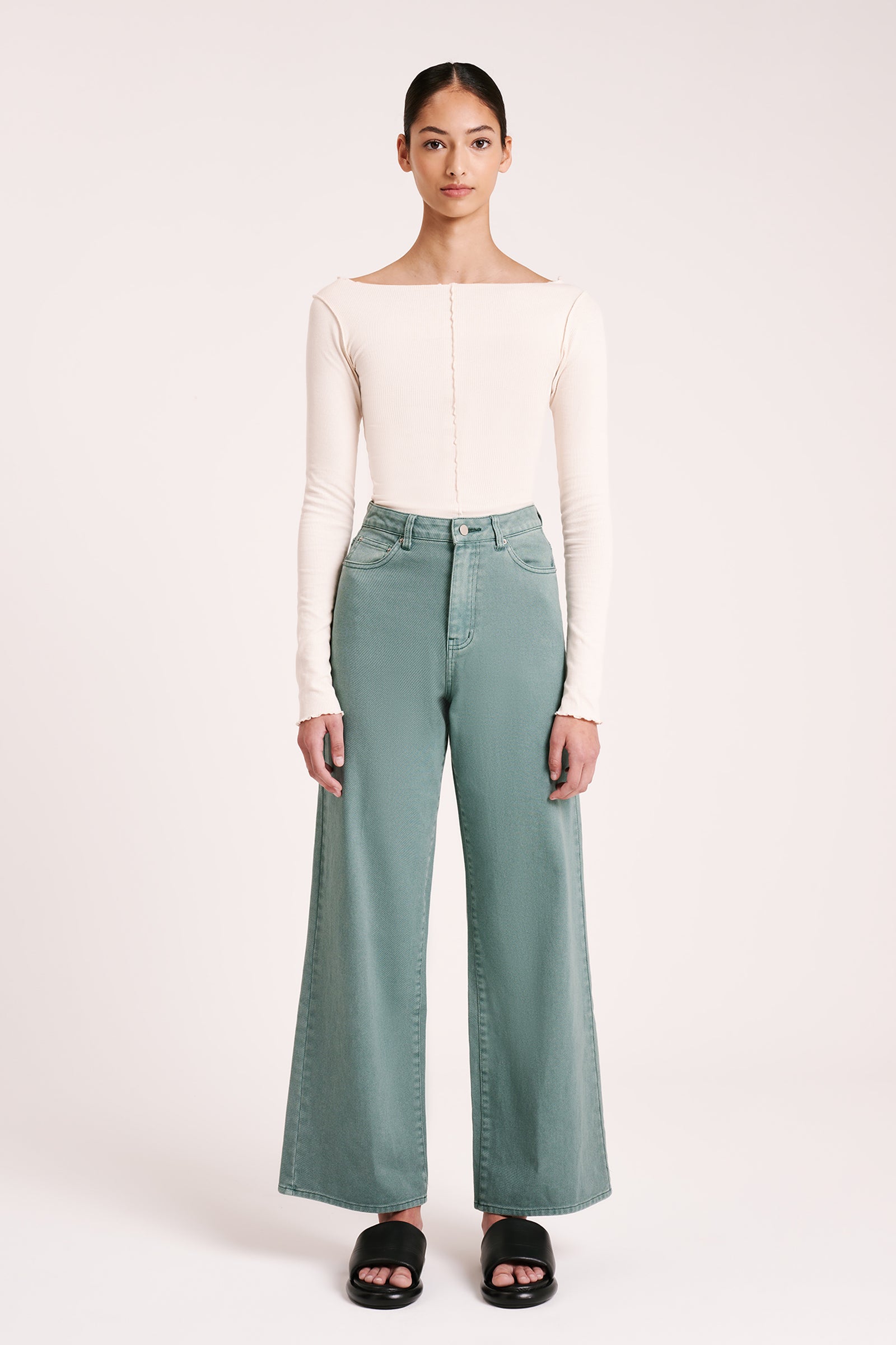 Otis Wide Leg Jean Teal 