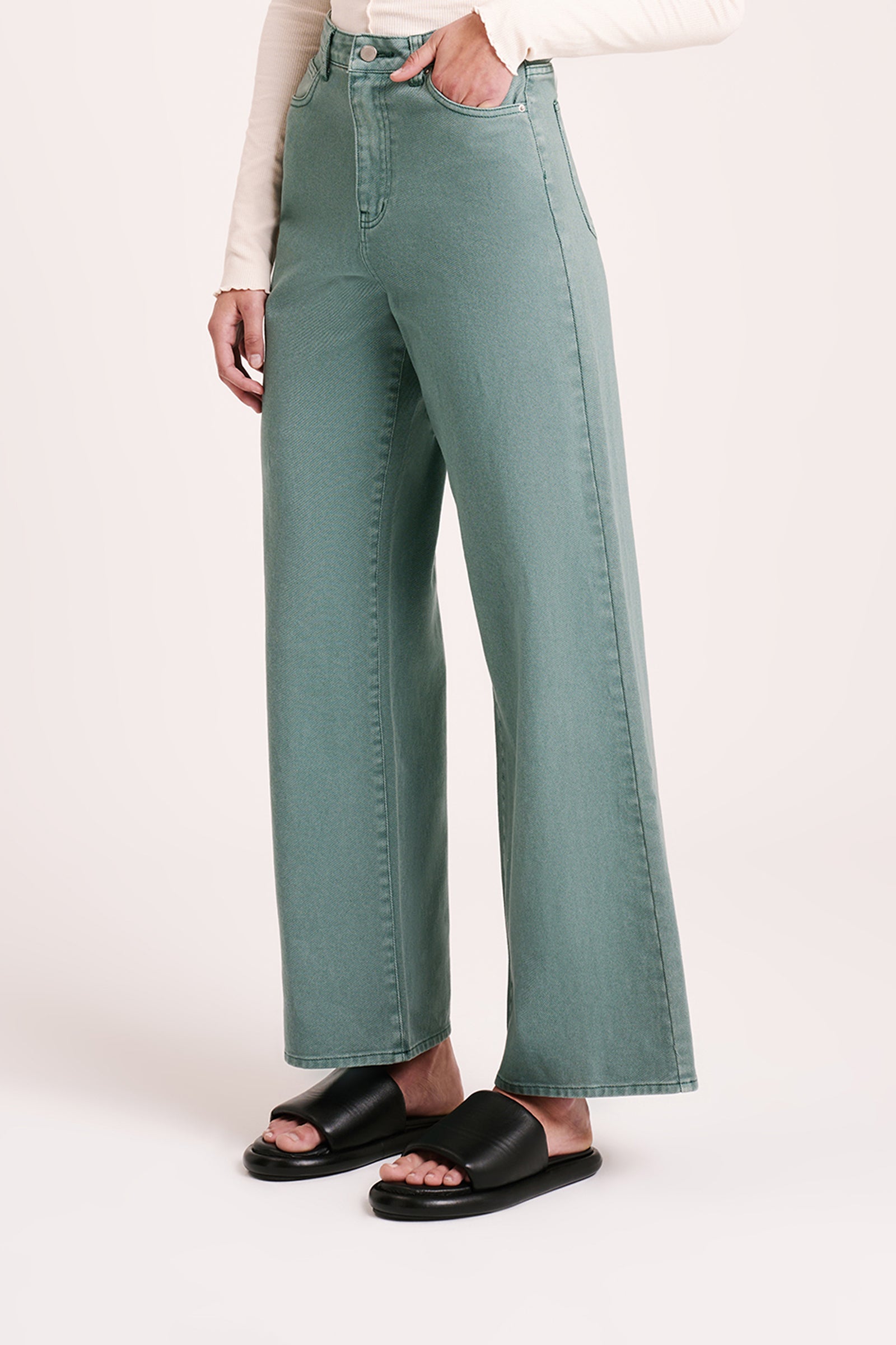 Otis Wide Leg Jean Teal 