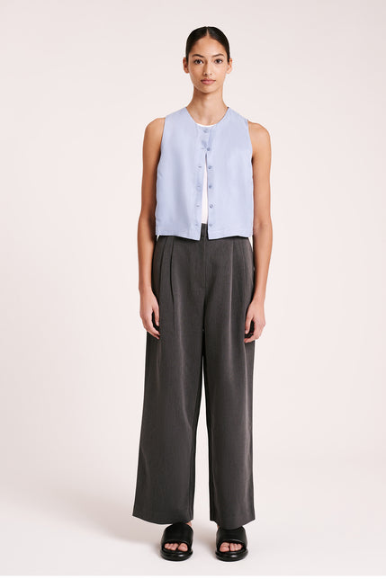 RIKA CUPRO VEST-Mineral Blue