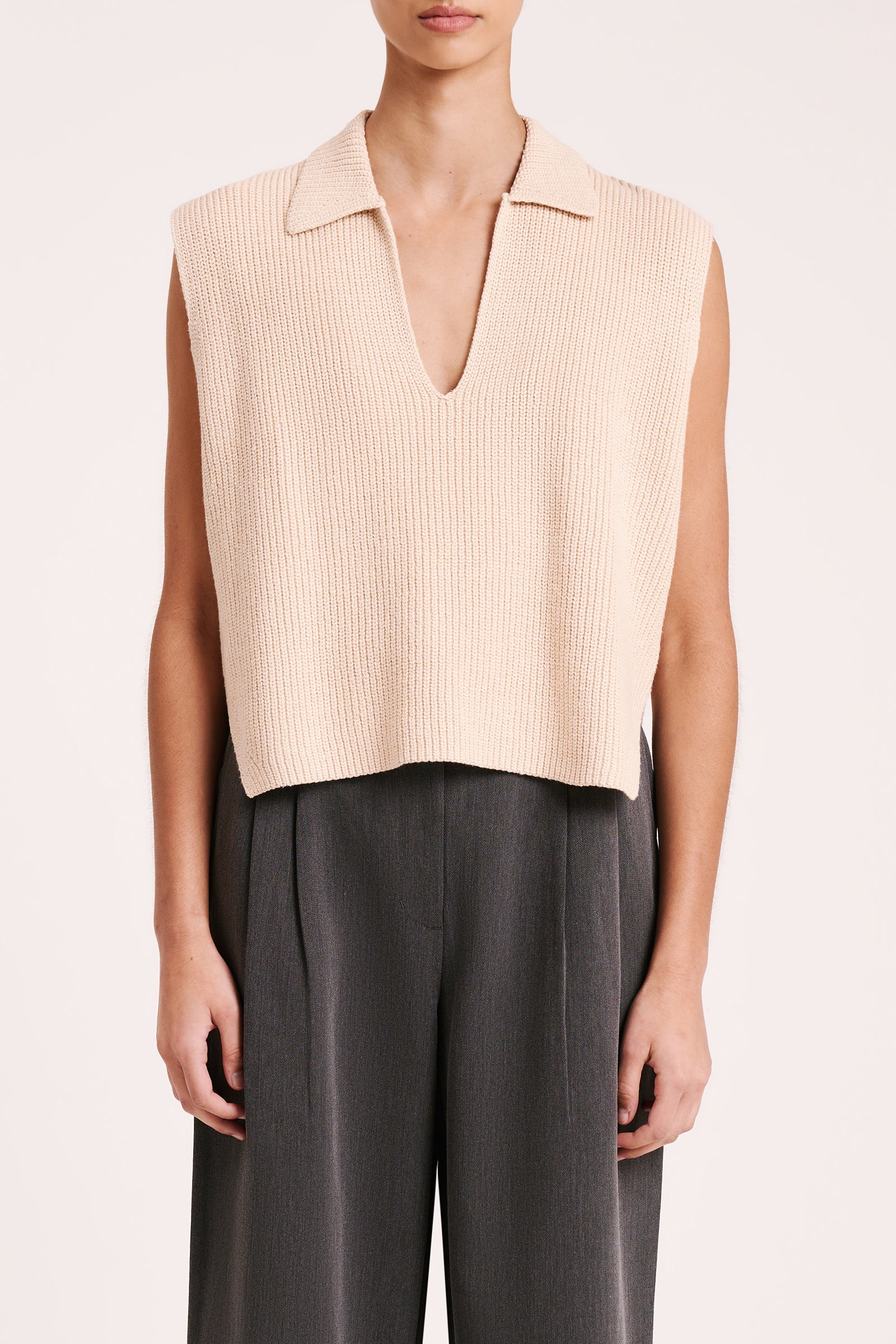 Enes Knit Vest Cloud 