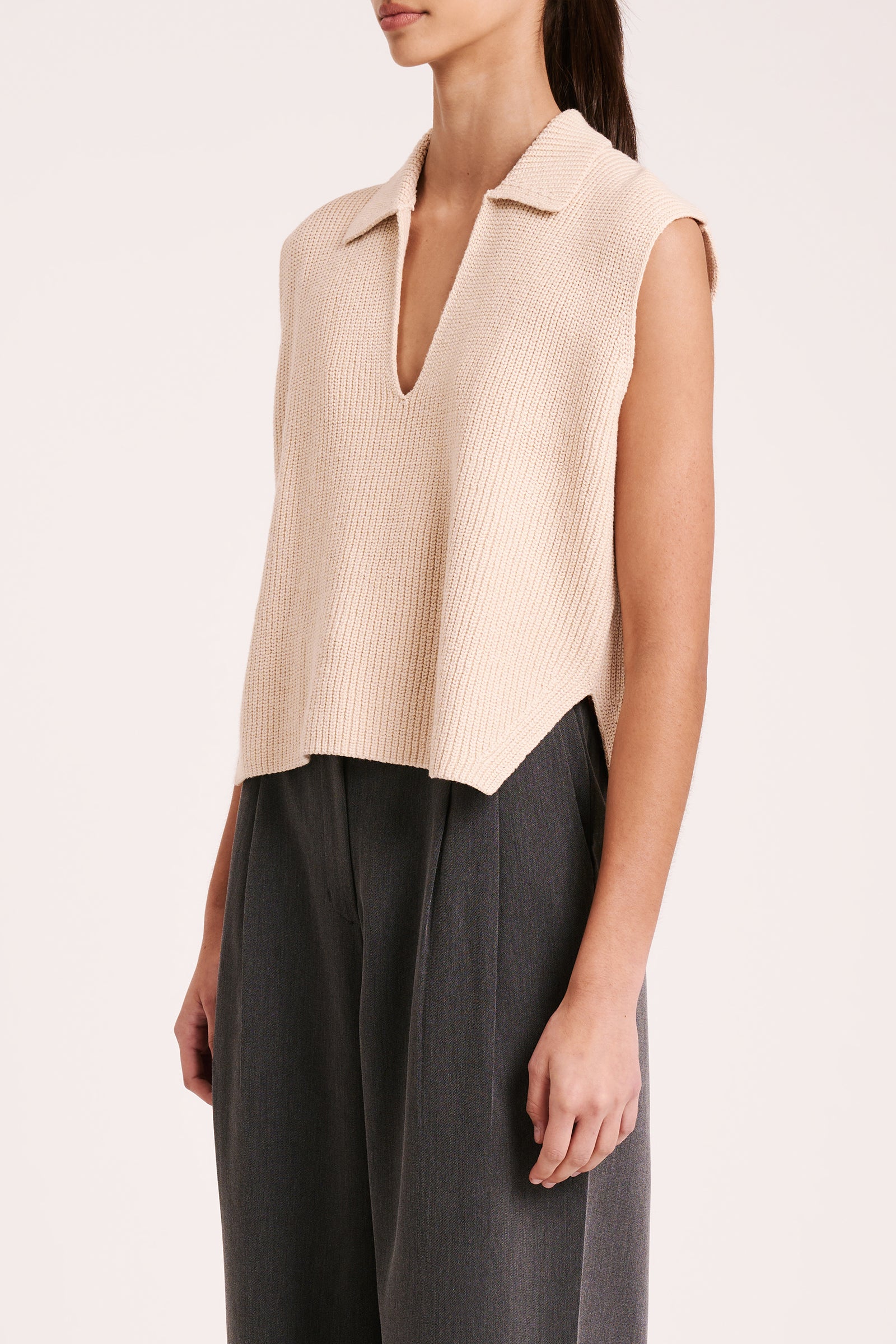 Enes Knit Vest Cloud 