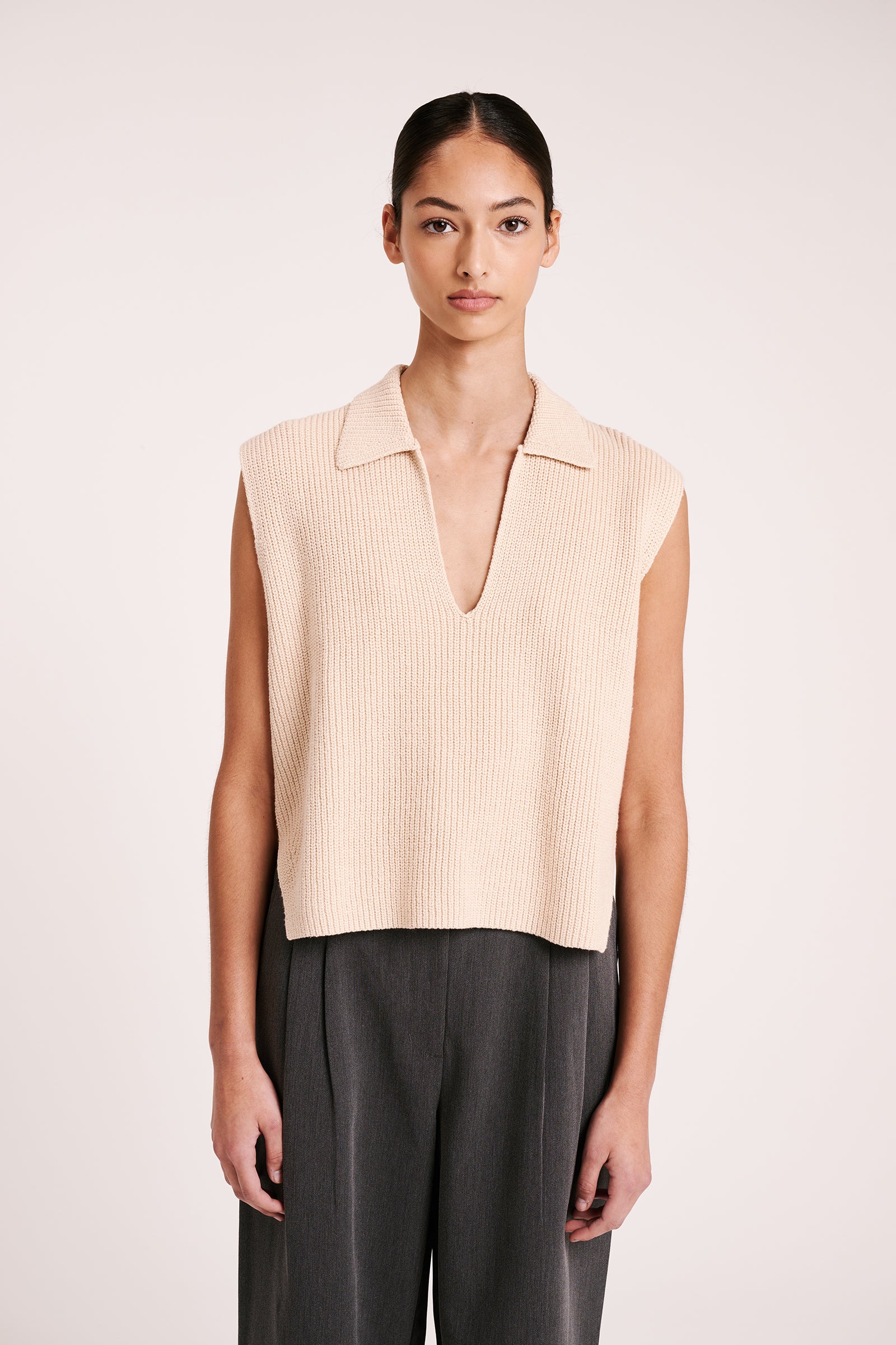 Enes Knit Vest Cloud 