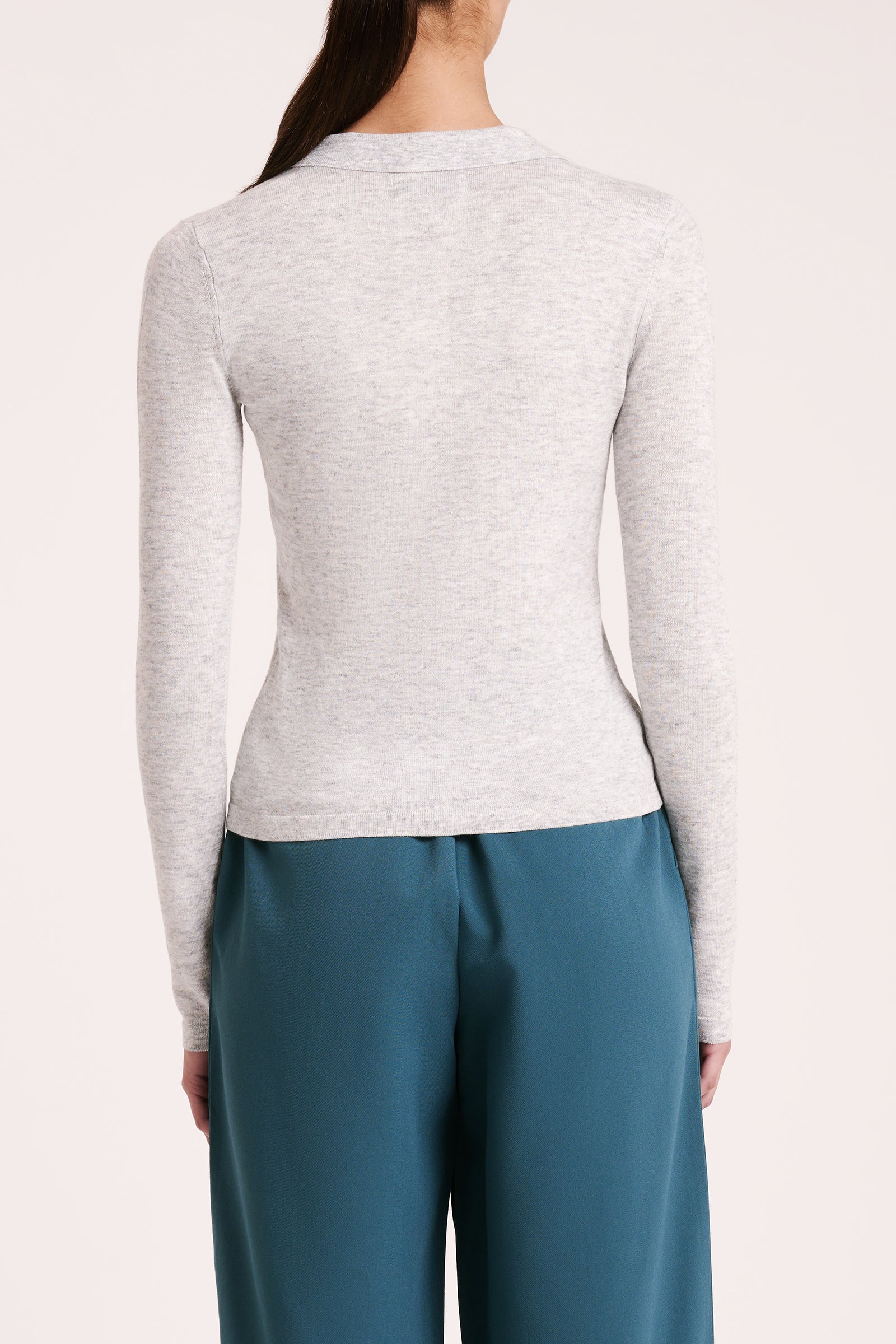 Sian Fine Wool Knit Grey Marle 