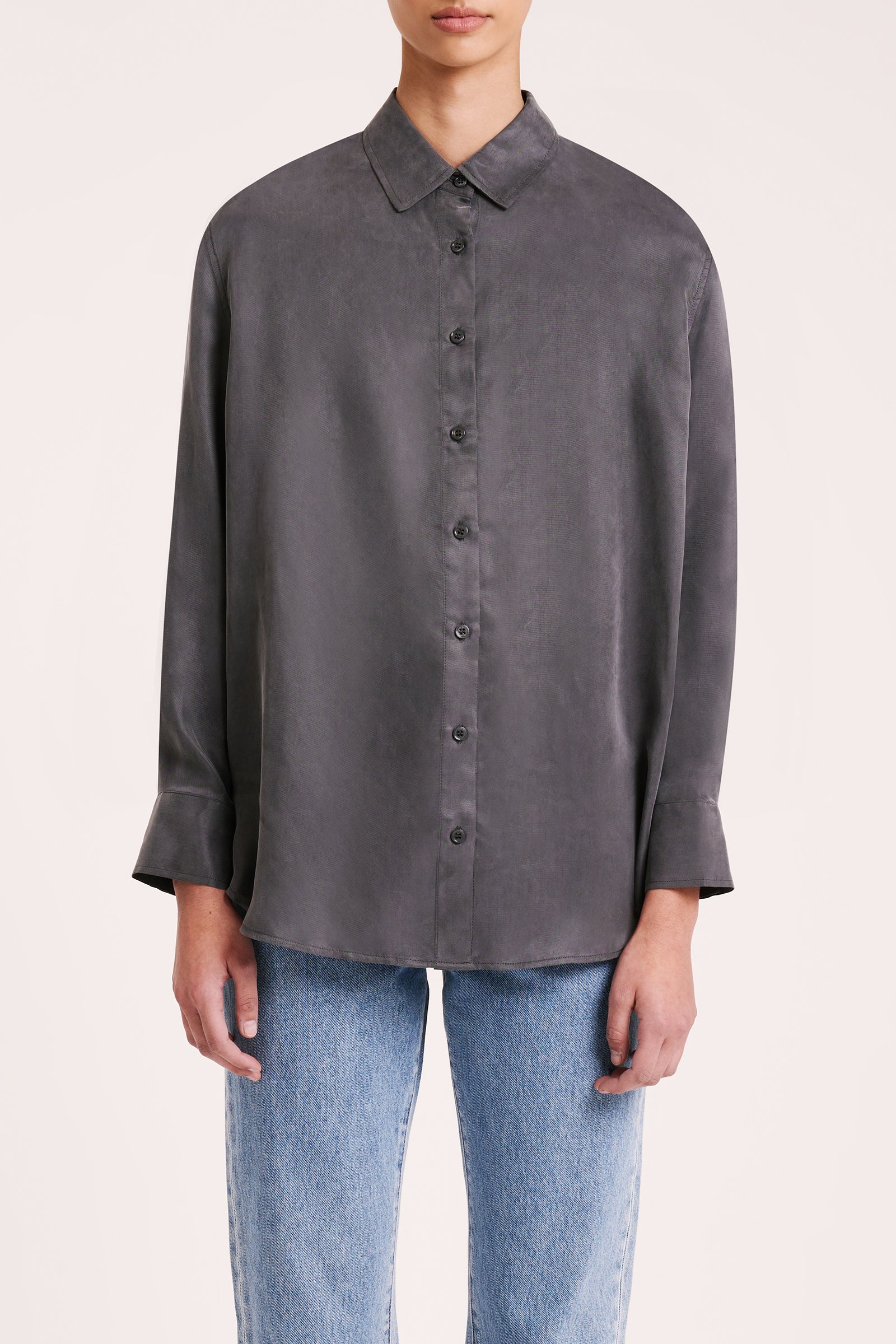 Rika Cupro Shirt Slate 