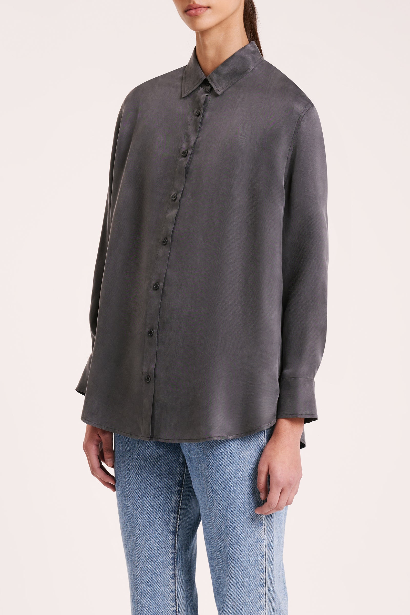 Rika Cupro Shirt Slate 