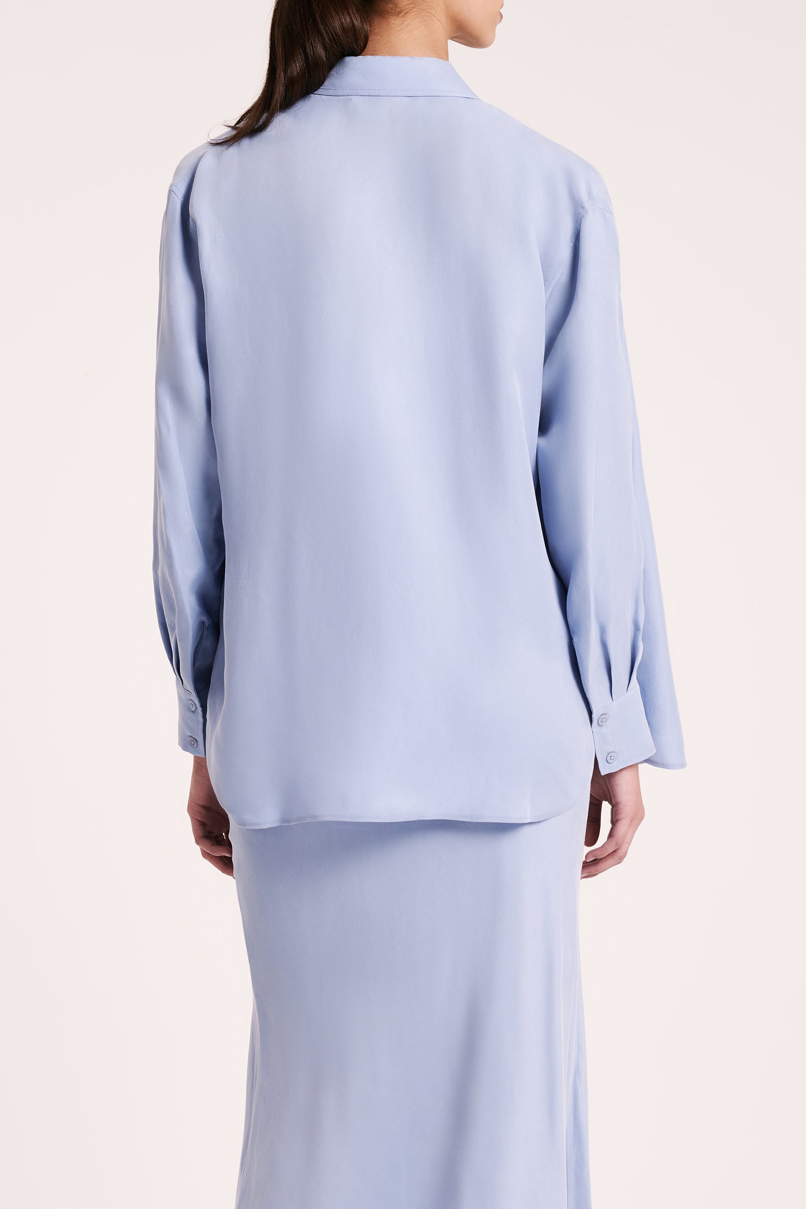 Rika Cupro Shirt Mineral Blue 