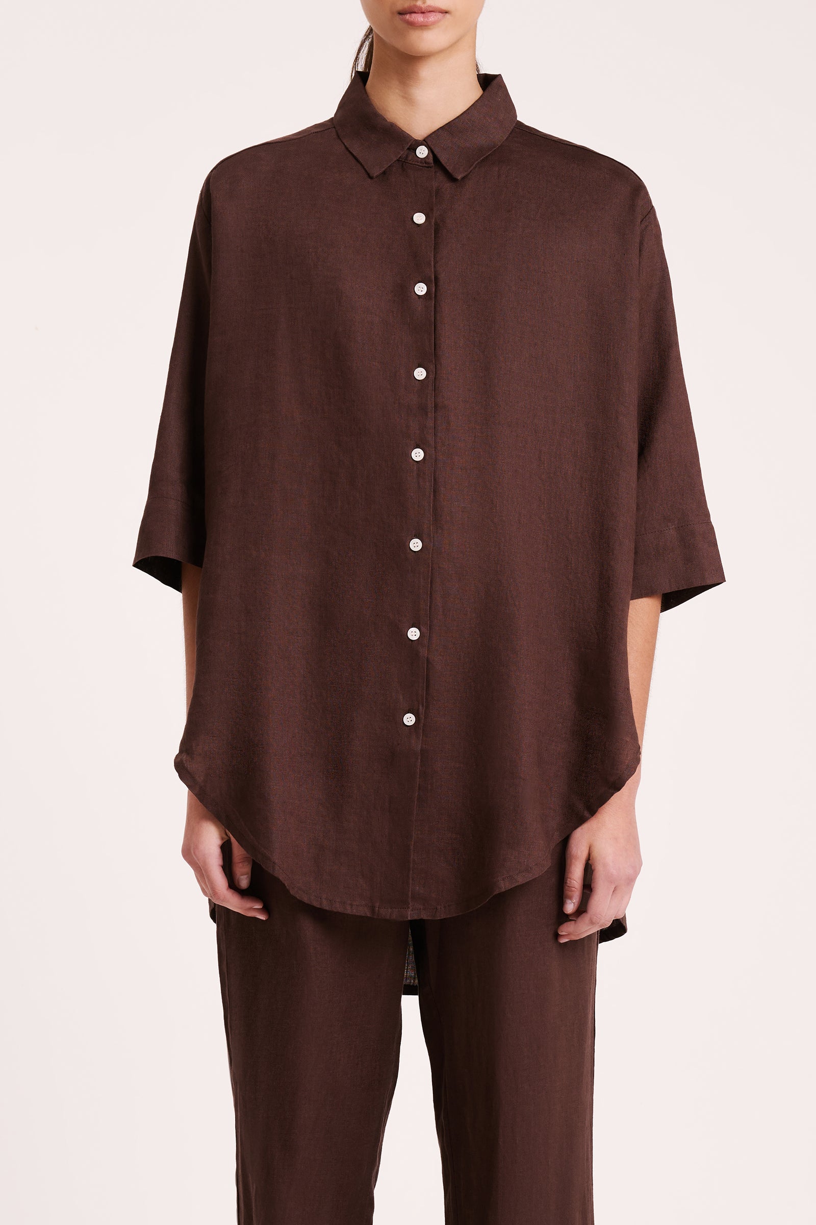 Lounge Linen Longline Shirt Chico 