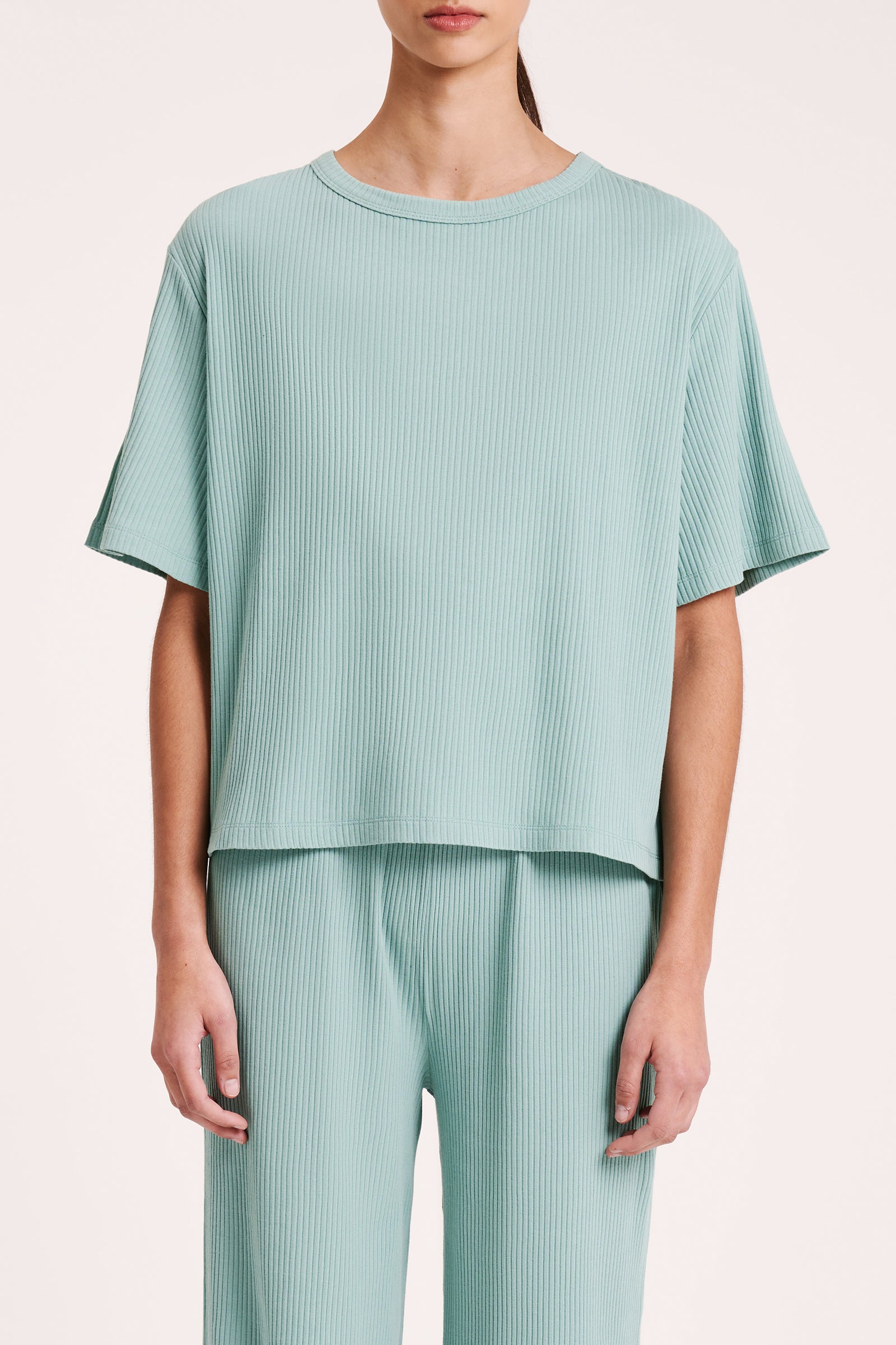 Lounge Rib Tee Tidal Blue 