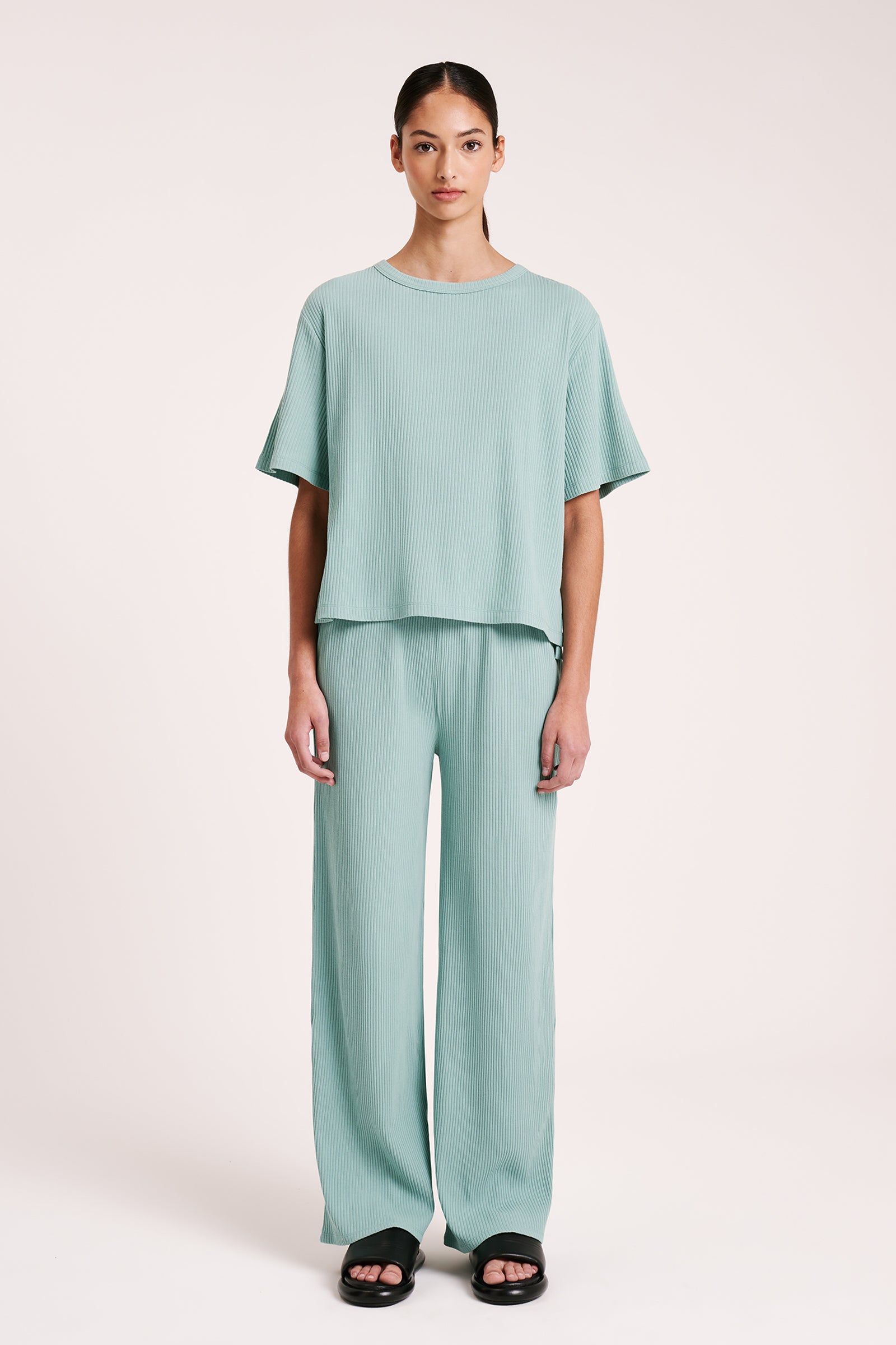 Lounge Rib Tee Tidal Blue 