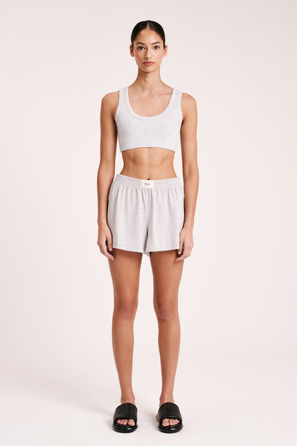 LOUNGE JERSEY SHORT-Grey Marle