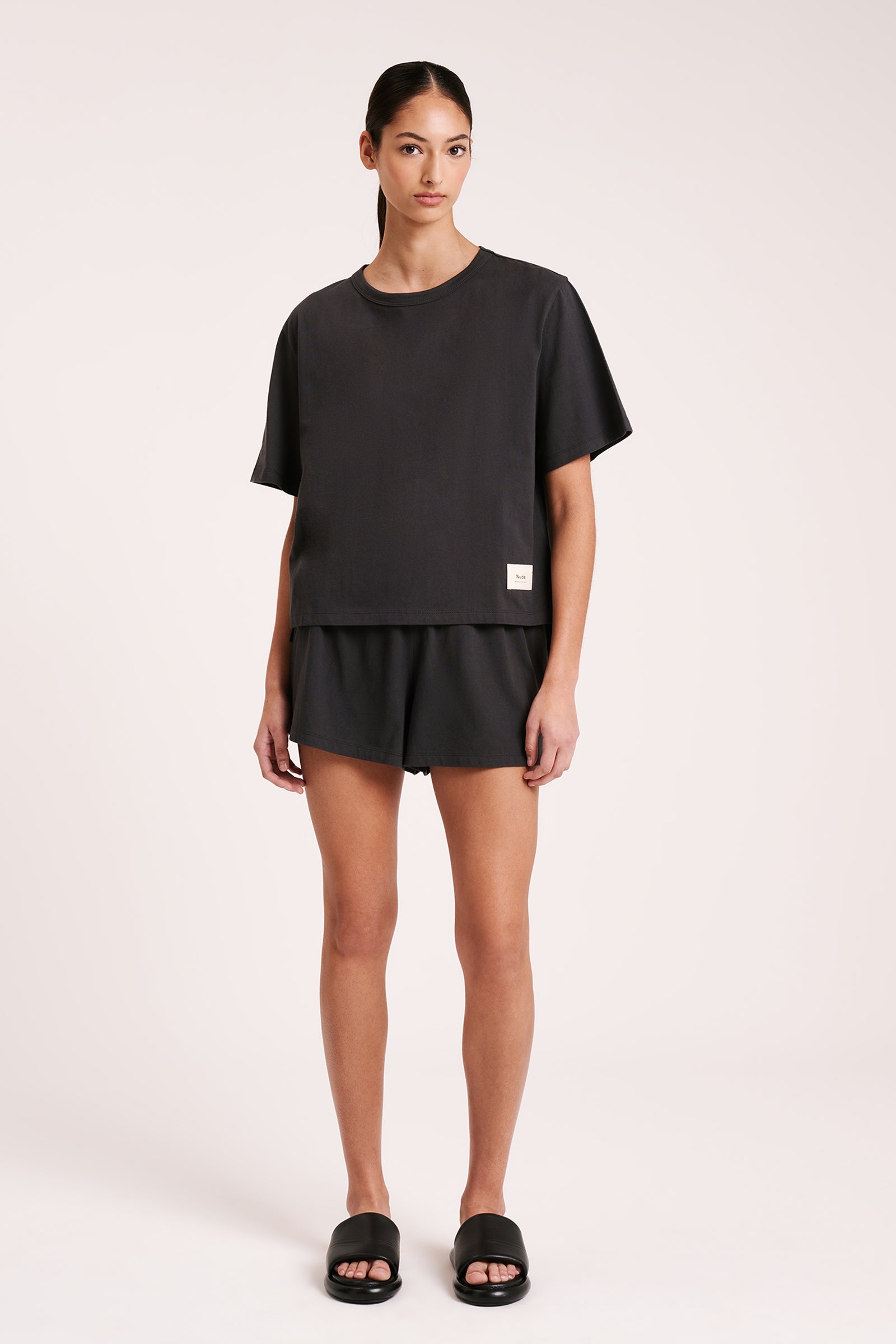 Lounge Jersey Tee Coal 