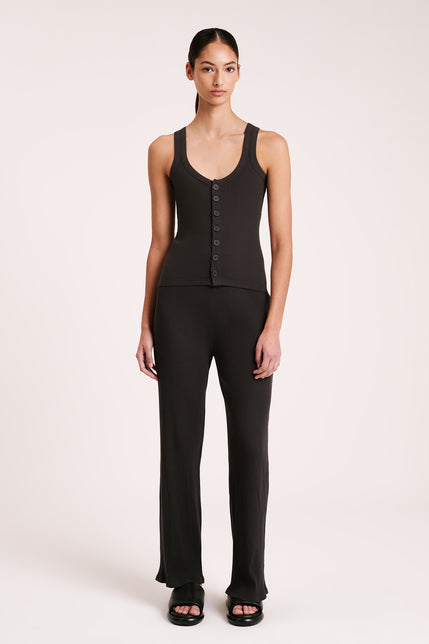 LOUNGE RIB SINGLET-Coal