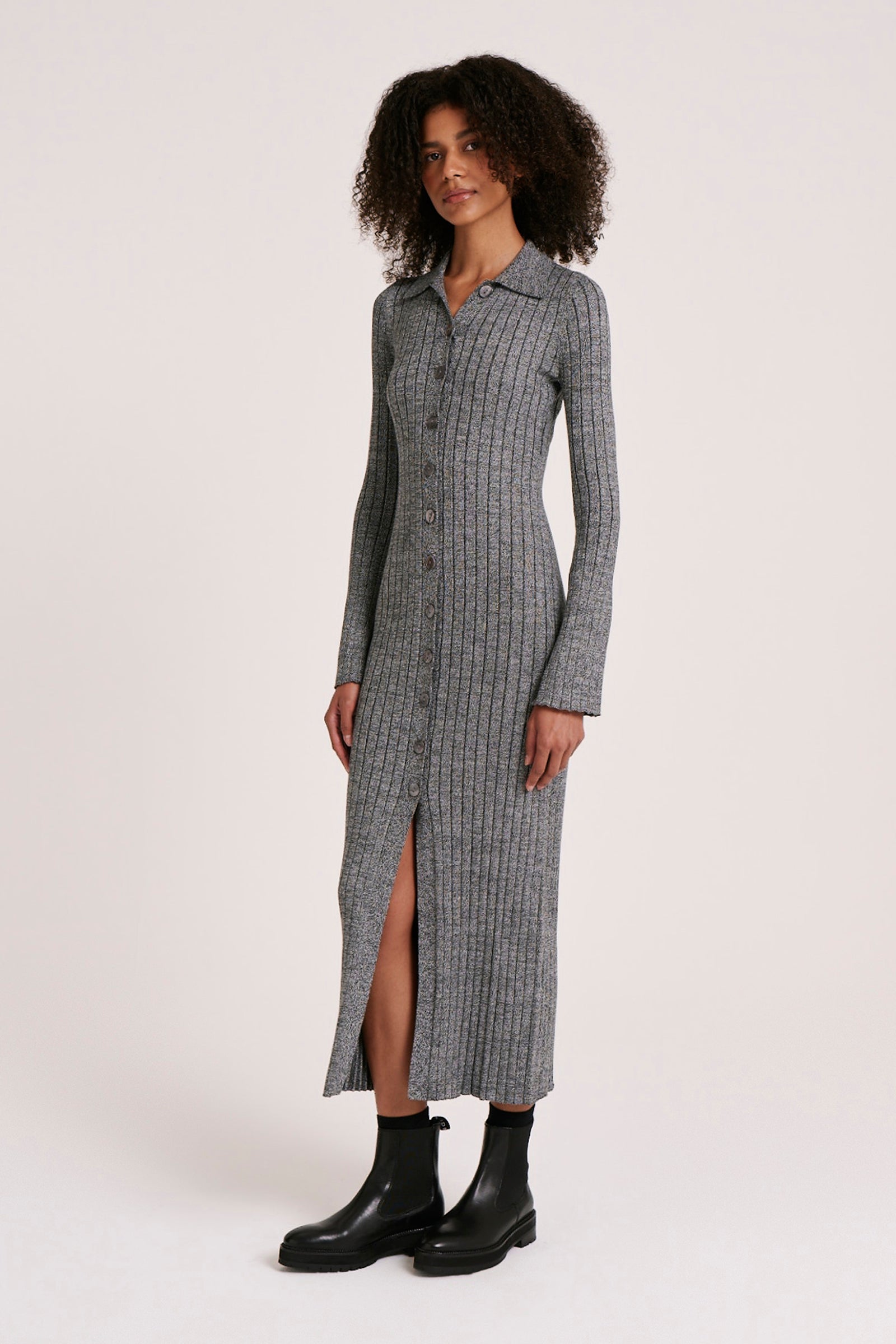 Noemi Knit Dress Pebble 
