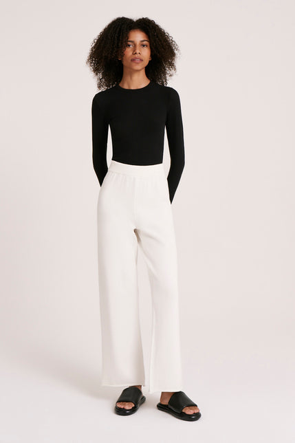 LILOU KNIT PANT-Salt