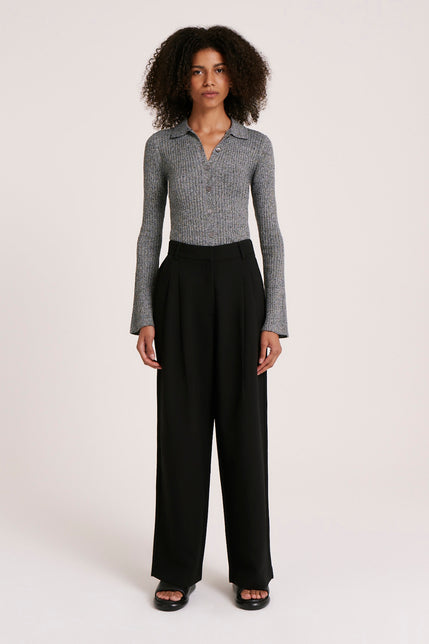 ABYSS KNIT TOP-Pebble