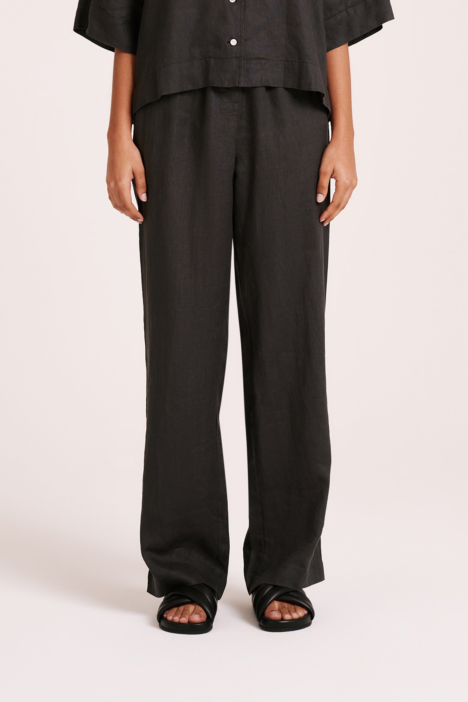 Lounge Linen Pant Coal 
