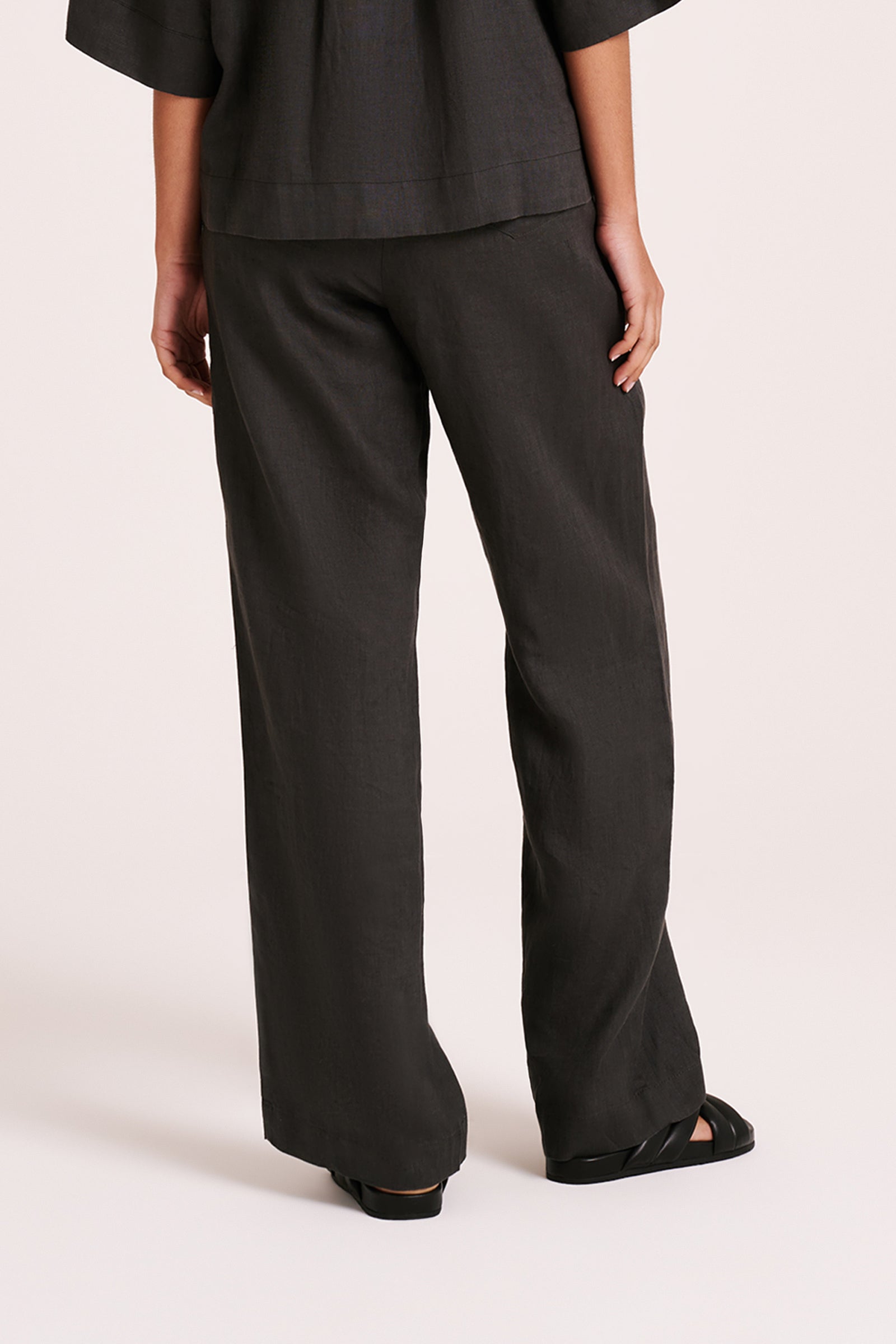 Lounge Linen Pant Coal 