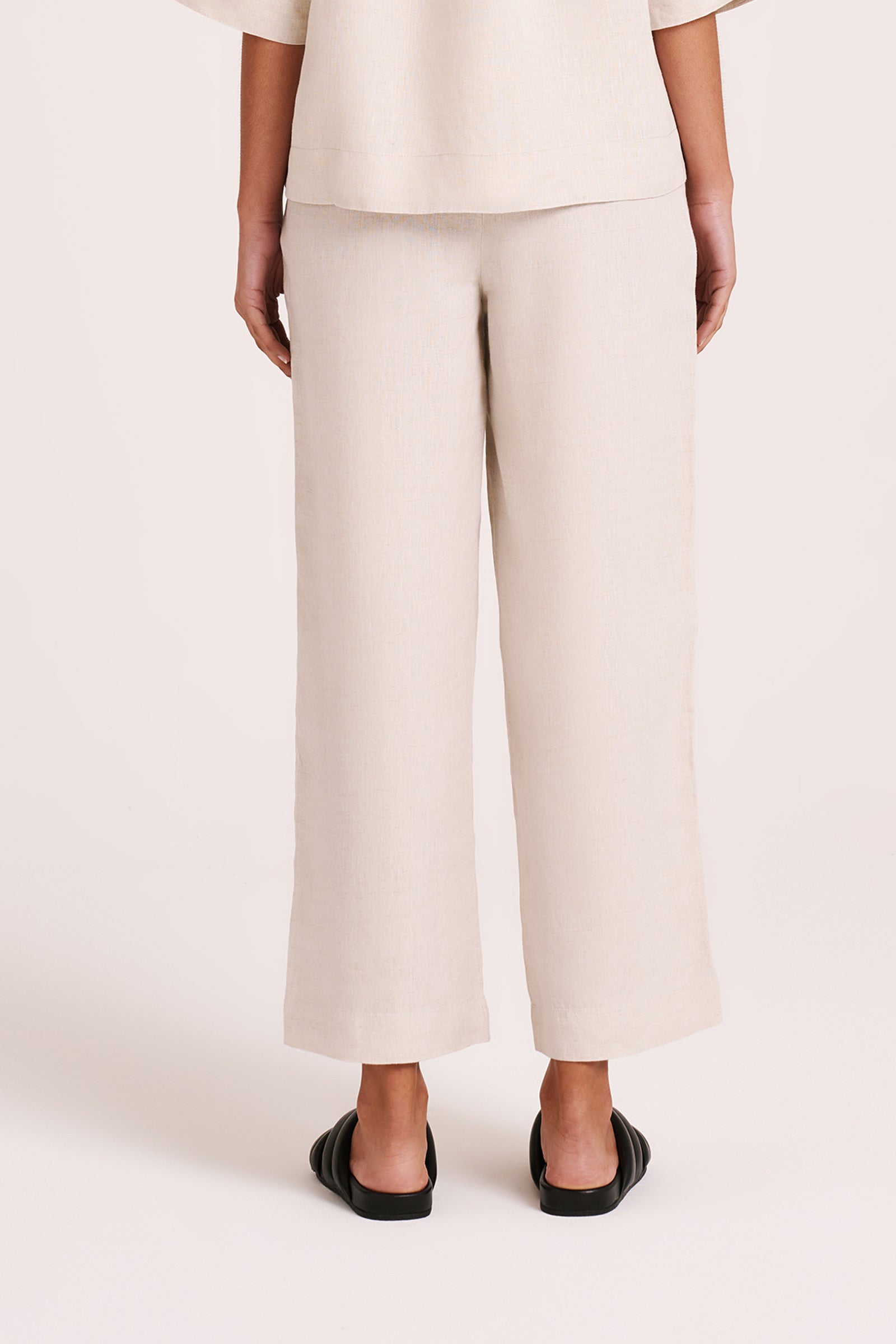 Shop Lounge Linen Crop Pant in Natural