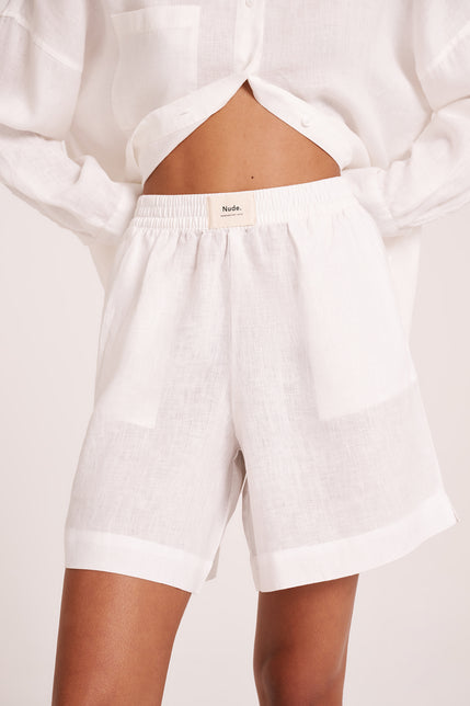 Lounge Heritage Linen Short White 