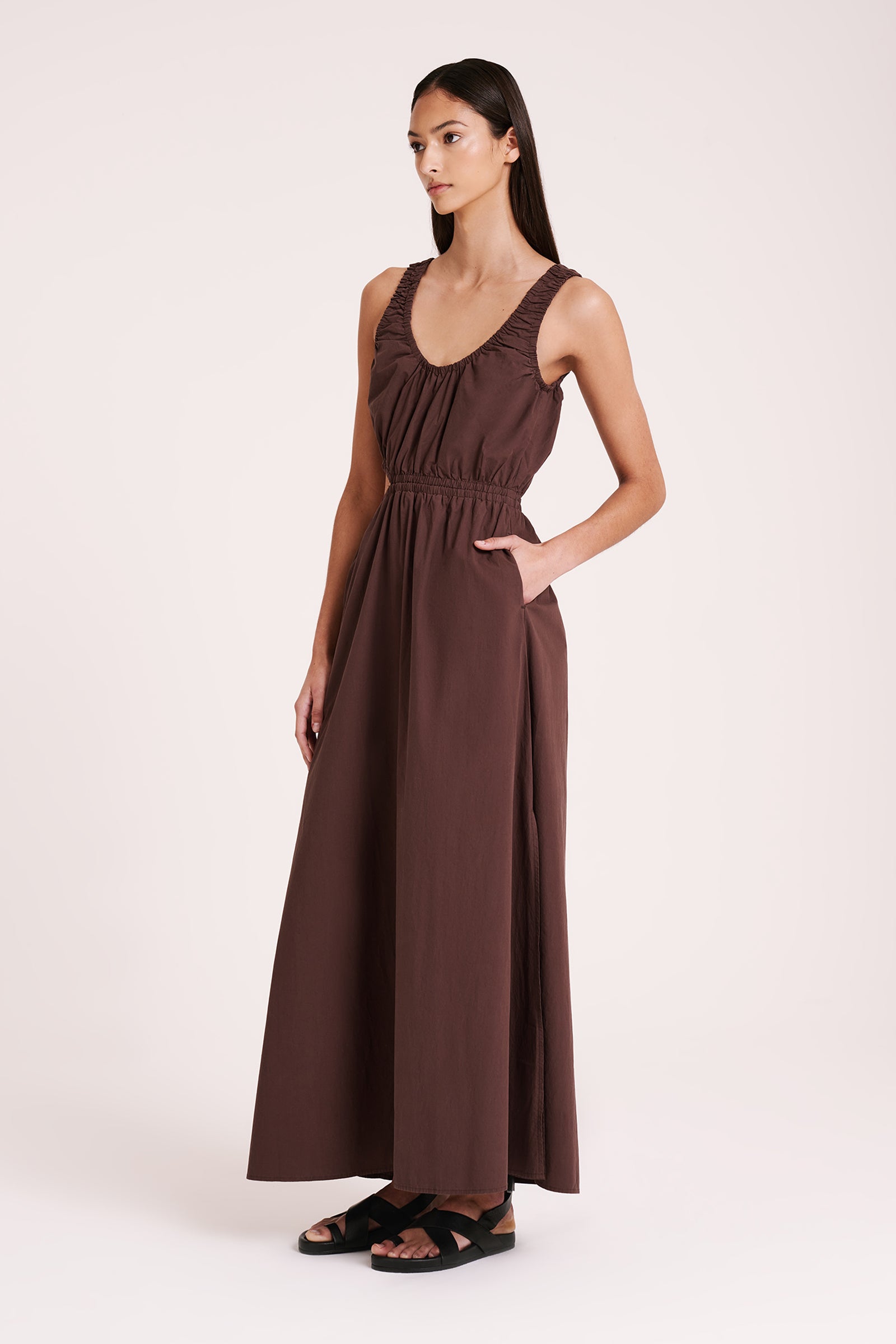 Dea Poplin Maxi Dress Chico 