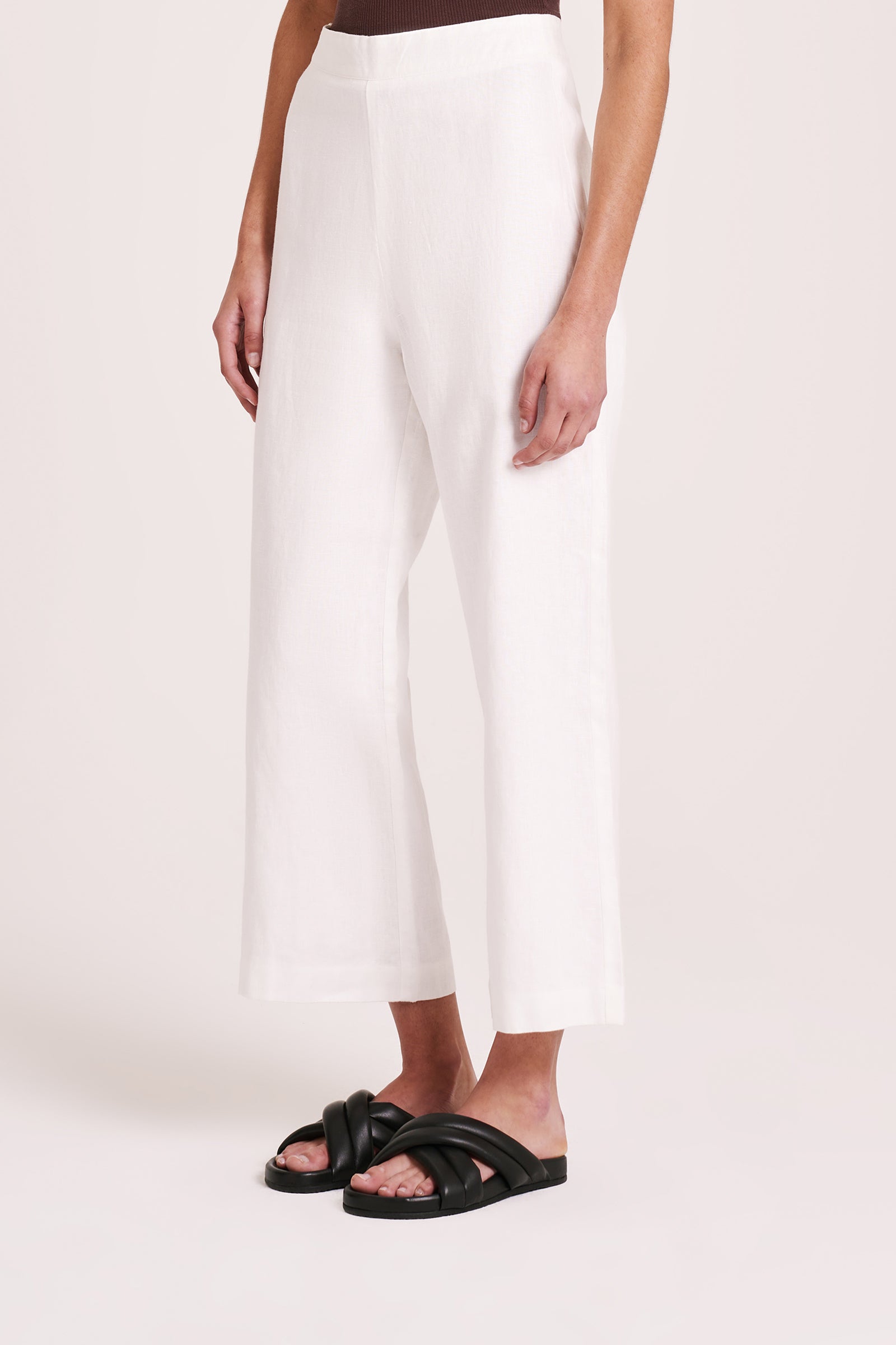 White linen new arrivals culotte pants