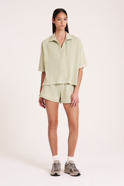 YAEL WAFFLE SHORT-Pistachio