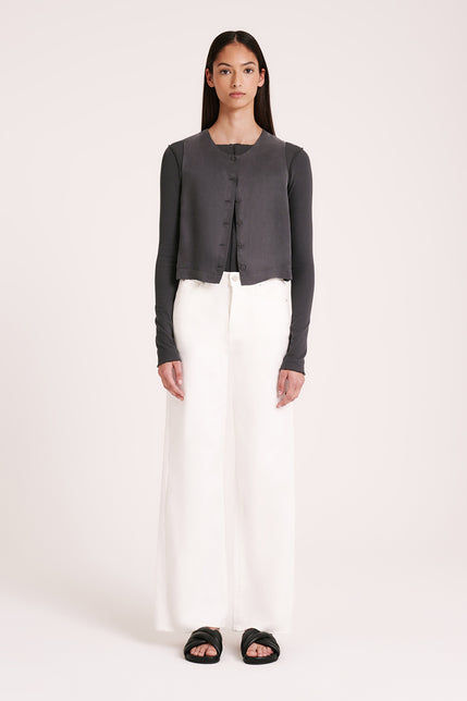 RIKA CUPRO VEST-Slate