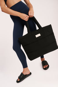Nude Lucy Puffer Tote in Black