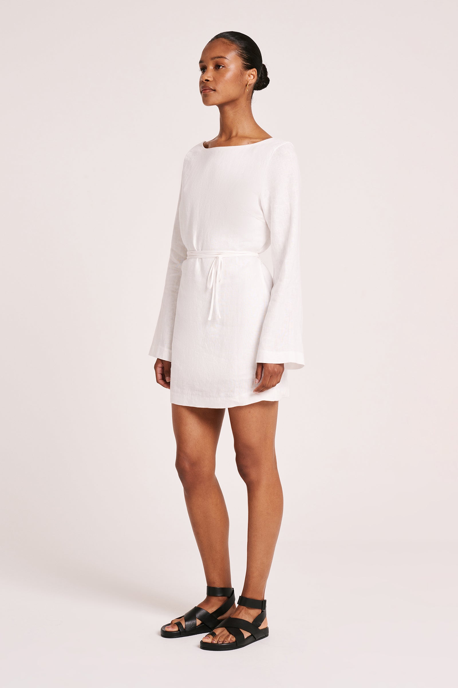 nude lucy white linen dress Shop Obi Linen Maxi Dress in Cloud