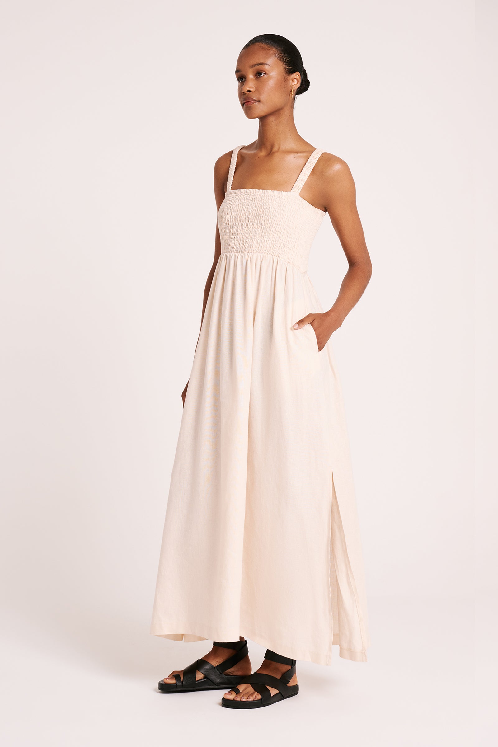 Linen maxi shop