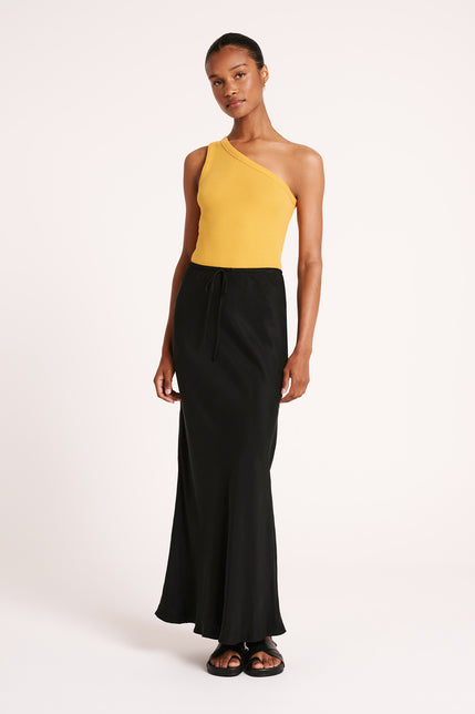 LEA CUPRO SKIRT-Black