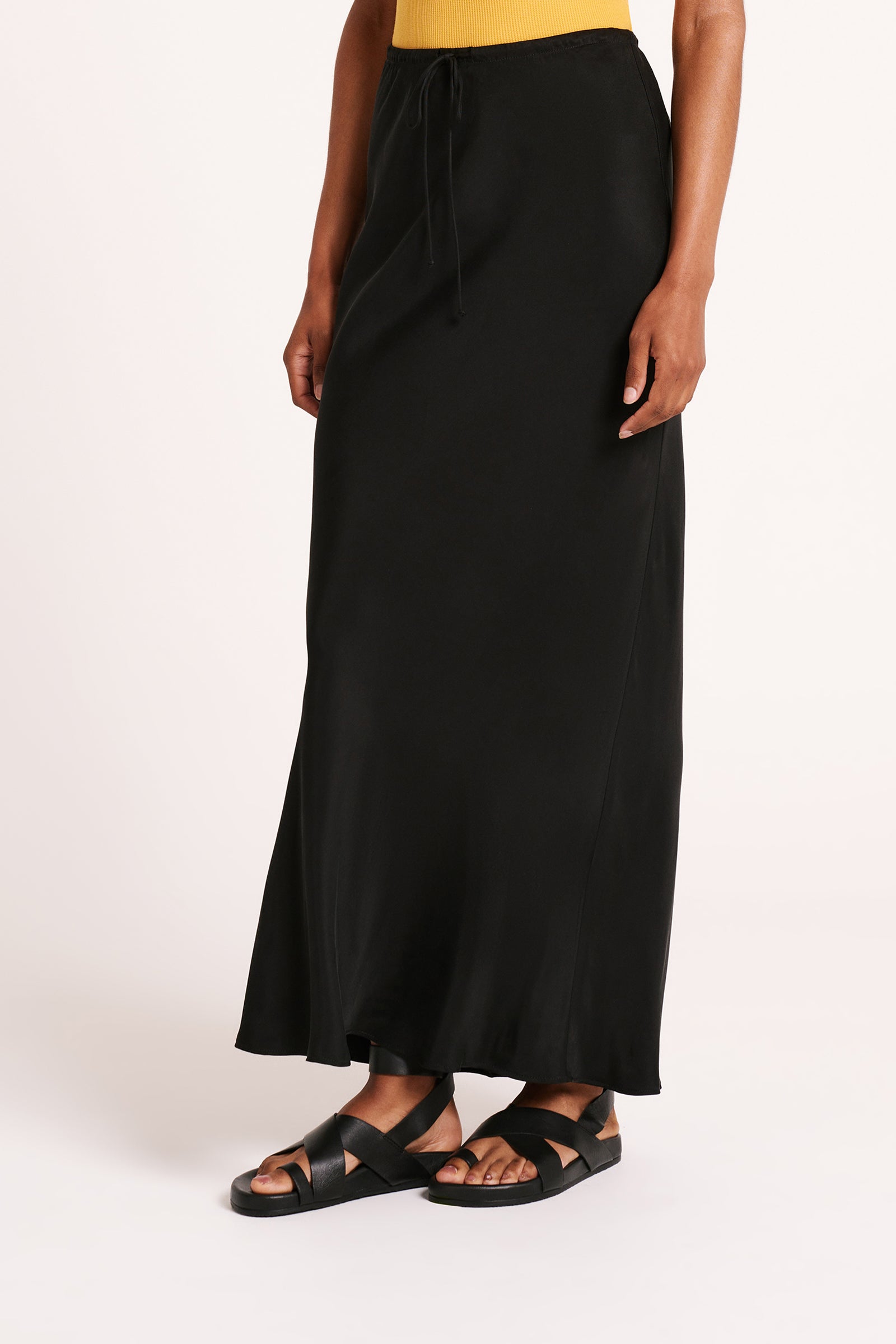 Lea Cupro Skirt Black 