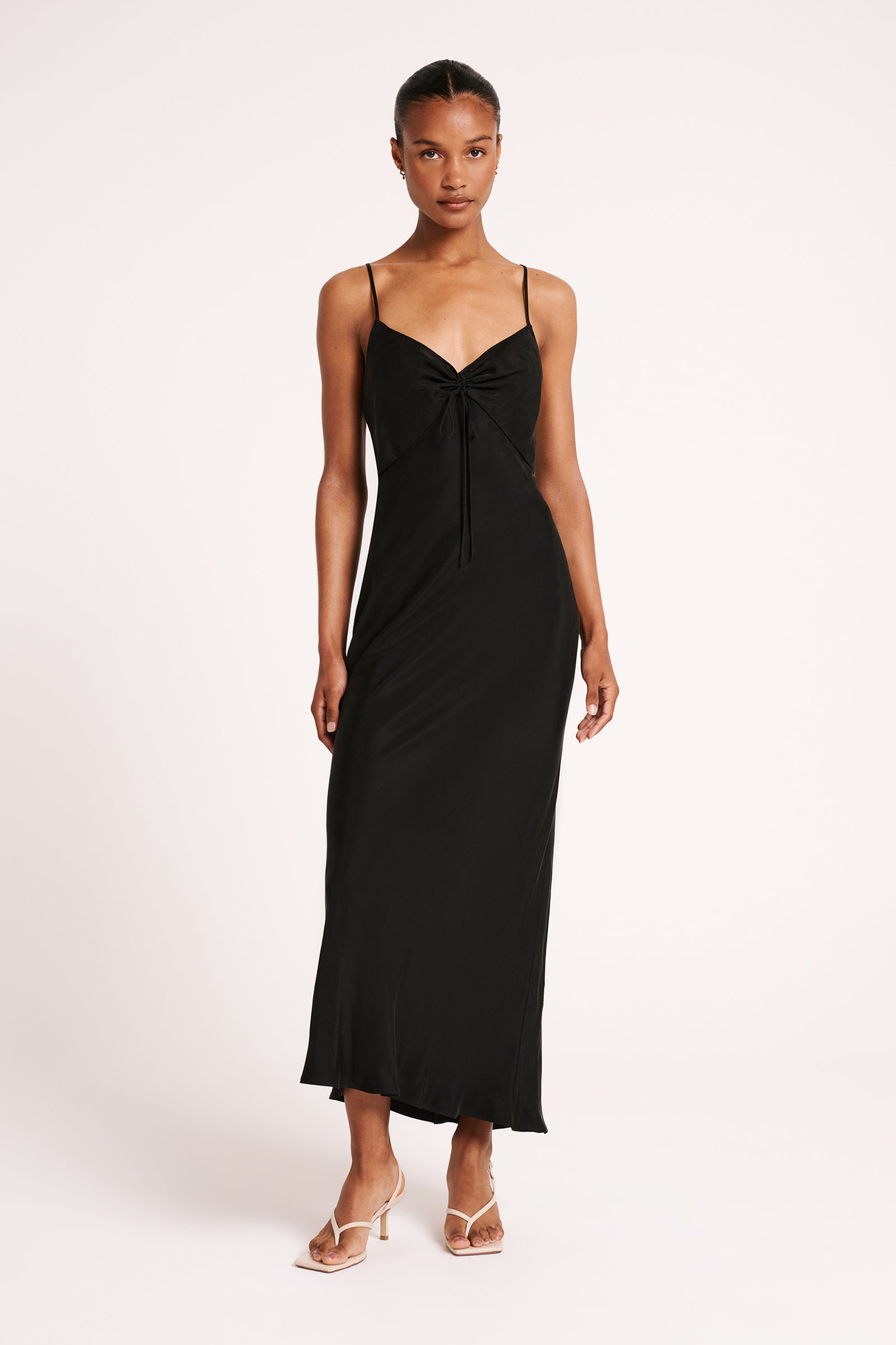 Lea Cupro Dress Black 