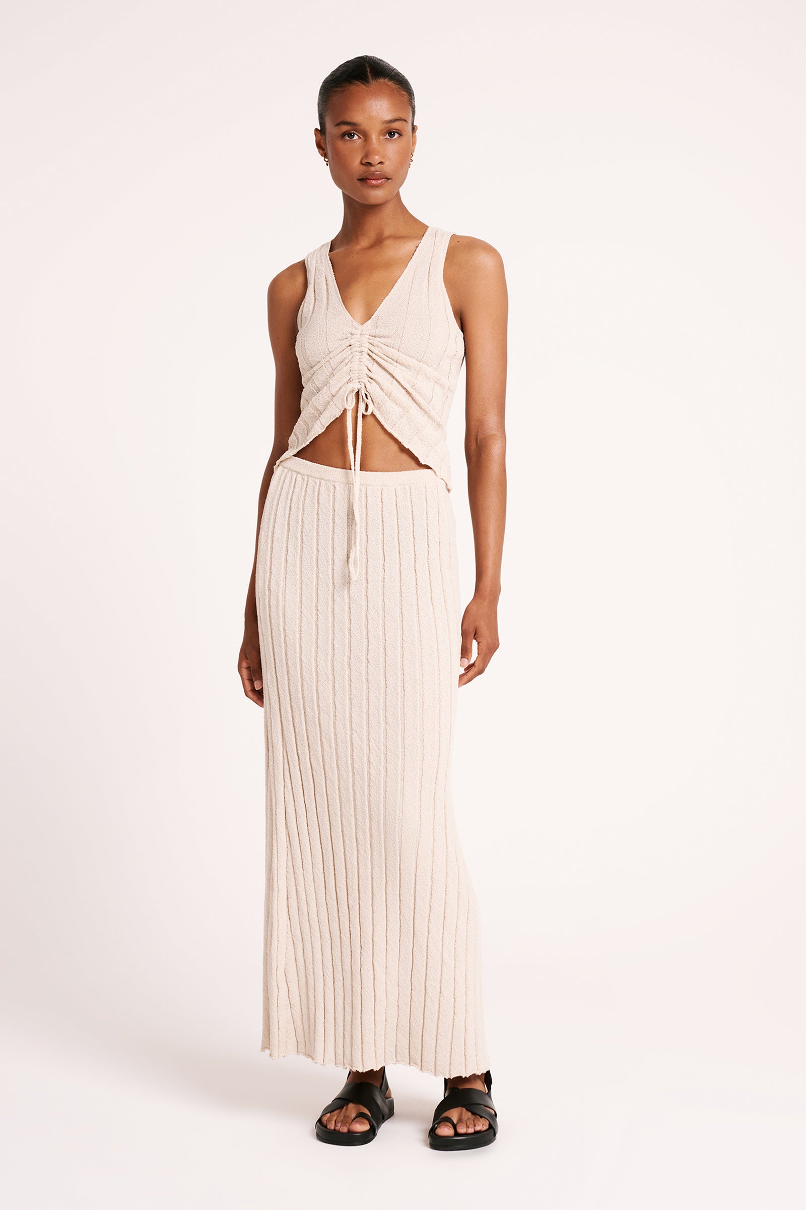 Taiyo Knit Skirt Stone 