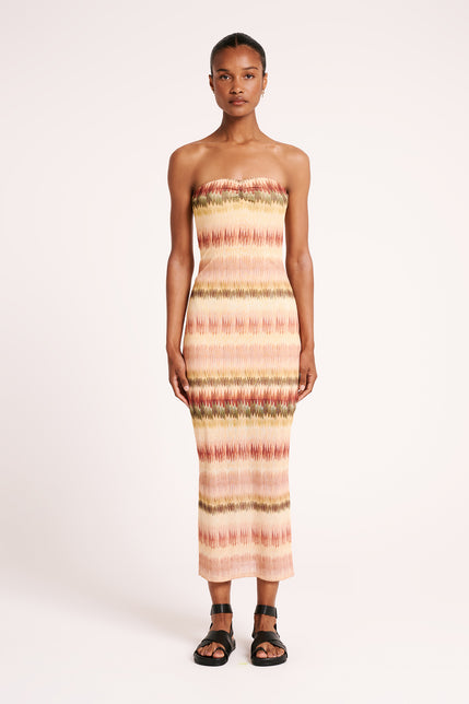 AKIRA STRAPLESS DRESS-Calypso