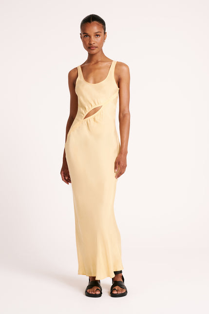 REI CUPRO DRESS-Straw